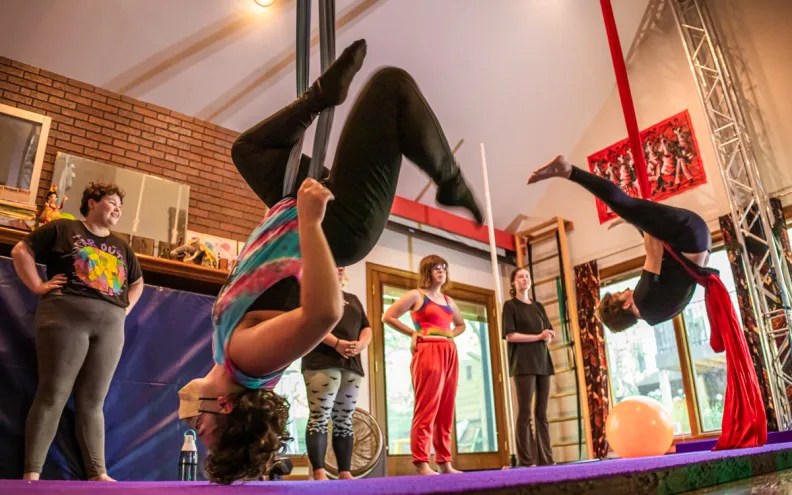 Lawrence aerial silks workshop makes space for unabashed queer, trans movement and&nbsp;joy